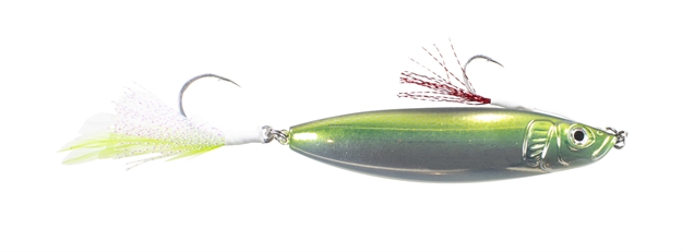 Picture of Lunkerhunt Crasher Jig- Chrome Chartreuse - 4", 2Oz