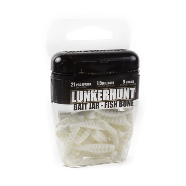 Picture of Lunkerhunt Fishbone Bait Jar, 1 1/2", White