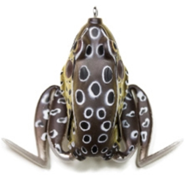 Picture of Lunkerhunt Lunker Frog Hollow Body Frog, 2 1/4" AT Rest/4 1/2" Extend, 1/2 Oz, Fire Belly, Floating LF08