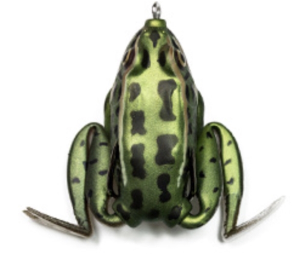 Picture of Lunkerhunt Lunker Frog Hollow Body Frog, 2 1/4" AT Rest/4 1/2" Extend, 1/2 Oz, Green Tea, Floating LF01 628853460019