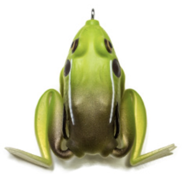 Picture of Lunkerhunt Lunker Frog Hollow Body Frog, 2 1/4" AT Rest/4 1/2" Extend, 1/2 Oz, King Toad, Floating LF10