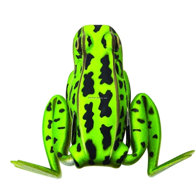 Picture of Lunkerhunt Popping Frog Hollow Body Frog, 2 1/4" AT Rest/1 3/4" Extend, 1/2 Oz, Green Tea, Floating