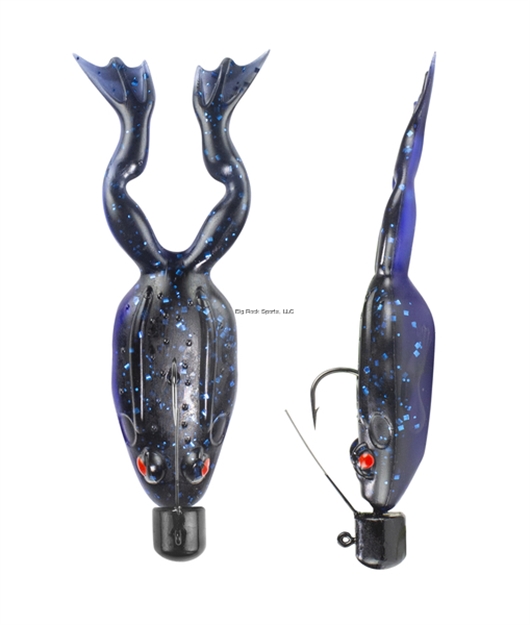 Picture of Lunkerhunt Pre-Rigged Finesse Frog - Black Blue - 3", 1/4Oz