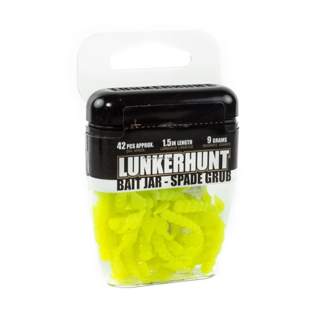 Picture of Lunkerhunt Spade Grub Bait Jar, 1 1/2", Chartreuse