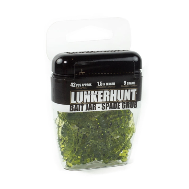 Picture of Lunkerhunt Spade Grub Bait Jar, 1 1/2", Pumpkin