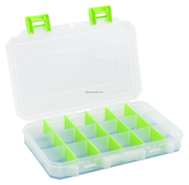 Picture of Lure Lock Medium Utility Box With 3 Cavity, Ocean Blue Gel And Green Dividers