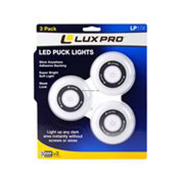 Picture of Luxpro 3-Pack Led Puck Lights, Stick Anywhere, 3Aaa Included