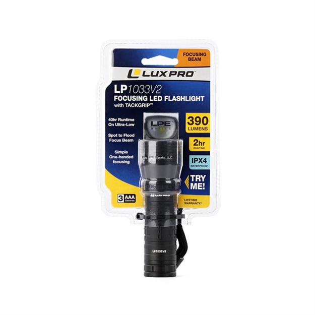 Picture of Luxpro 390 Lumen Led Focus-Head Flashlight, 3Xaaa Included, 3- Modes