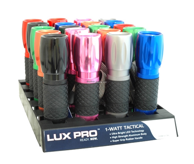 Picture of Luxpro Tac LX 160Lumen Flashlight Asstd Colors, 20Pc Tray