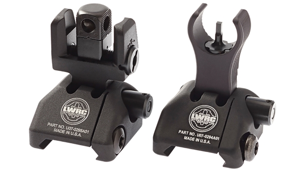 Picture of  Lwrc 2000065A01 Skirmish Back UP Iron Sights Set  Black Folding For Ar-15 855148002160