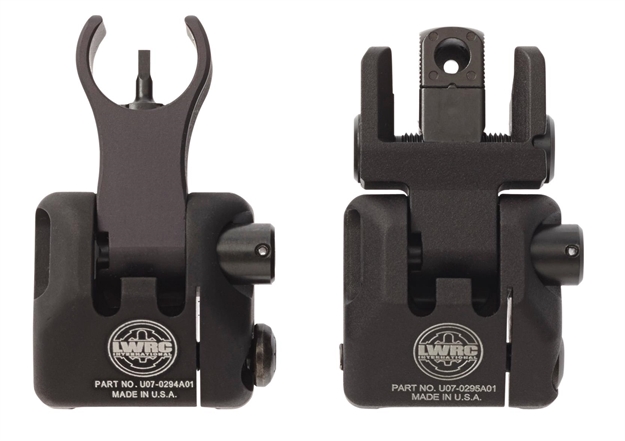 Picture of  Lwrc 2000065A01 Skirmish Back UP Iron Sights Set  Black Folding For Ar-15 855148002160
