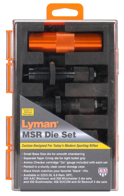 Picture of  Lyman 7690112 Msr Precision Die System 4-Die Set 50 Beowulf