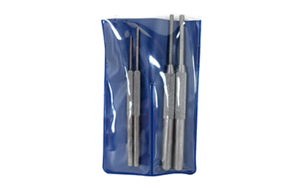 Picture of  Lyman 7031277 Punch Set Roll Pin 1/16, 3/32, 1/8, 5/32 Multi-Caliber 4 Per Pack