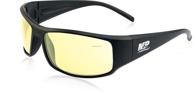 Picture of Smith & Wesson M&P Thunderbolt Full Frame Shooting Glasses Matte Black/Amber Lens 110167