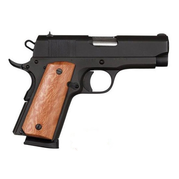 Picture of  Rock Island 51416Ma GI Standard CS *Ma Compliant 45 Acp Caliber With 3.50" Barrel, 7+1 Capacity, Overall Black Parkerized Finish Steel, Beavertail Frame, Serrated Slide & Wood Grip 4806015515036