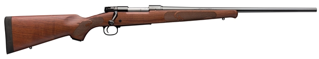 Picture of  Winchester Guns 535200225 Model 70 Featherweight 25-06 Rem Caliber With 5+1 Capacity, 22" Barrel, Brushed Polish Blued Metal Finish & Satin Walnut Fixed Feather Checkered Stock Right Hand (Full Size) 048702002199