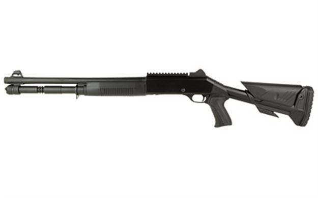 Picture of  Mac 21000154 1014 Breacher 12 Gauge Semi-Auto 3" 5+1 18.50" Black Anodized Steel Barrel, Black Anodized Picatinny Rail Receiver, Black Pinned Fixed Synthetic Stock, Black Polymer Grip 723551444337