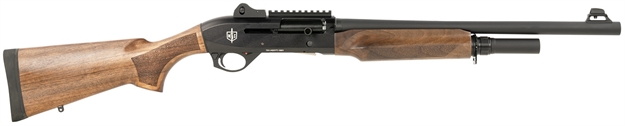 Picture of  Mac 21000122 2 Tactical 12 Gauge Bolt 3" 5+1, 18.50" Black Anodized Steel Barrel, Drilled & Tapped/Picatinny Rail Black Anodized Receiver, Turkish Walnut Wood Stock