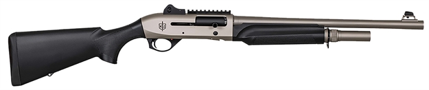 Picture of  Mac 21000158 2 Tactical Marine 12 Gauge Semi-Auto 3" 5+1 18.50" Electroless Marine Nickel Steel Barrel & Picatinny Rail Steel Receiver, Black Fixed Synthetic Stock 723551444382
