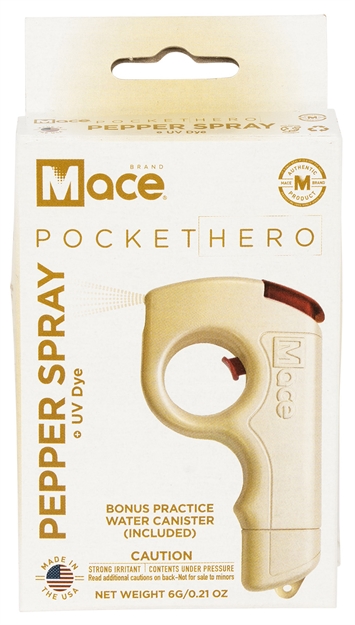 Picture of  Mace 80778 Pocket Pepper Spray OC Pepper 10 Burst Range 10 FT Champagne 843925007781
