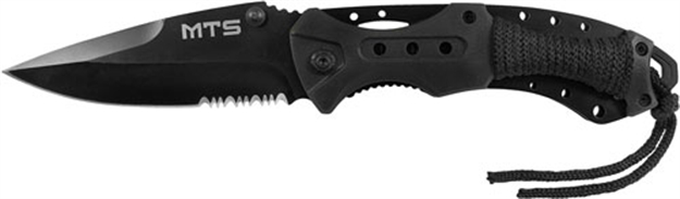 Picture of Mace Brand Tactical Knife Survivor 4" Serrate Spring Assist Blk