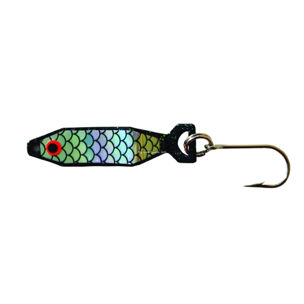 Picture of Mack's Lure Hum Dinger Casting/Trolling Spoon, 1/8 Oz, Siwash Hook, Black/Fish Scale