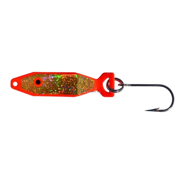 Picture of Mack's Lure Hum Dinger Casting/Trolling Spoon, 1/8 Oz, Siwash Hook, Red/Gold Sand
