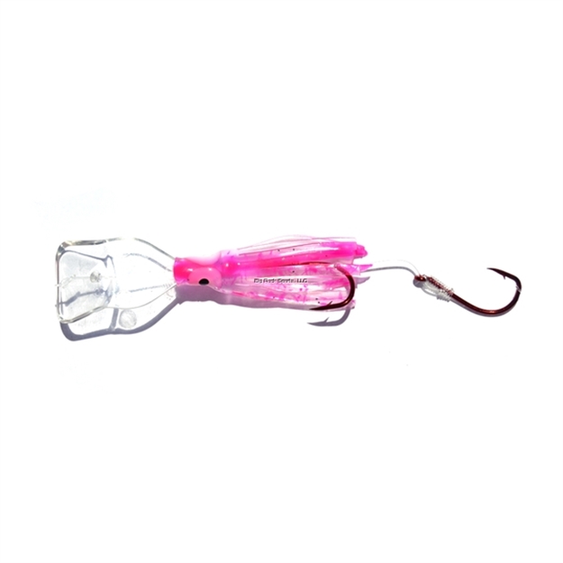 Picture of Macks Lure Pee Wee Pre-Tied Wiggle Hoochie With Action Bill, 1 1/2", UV Pink