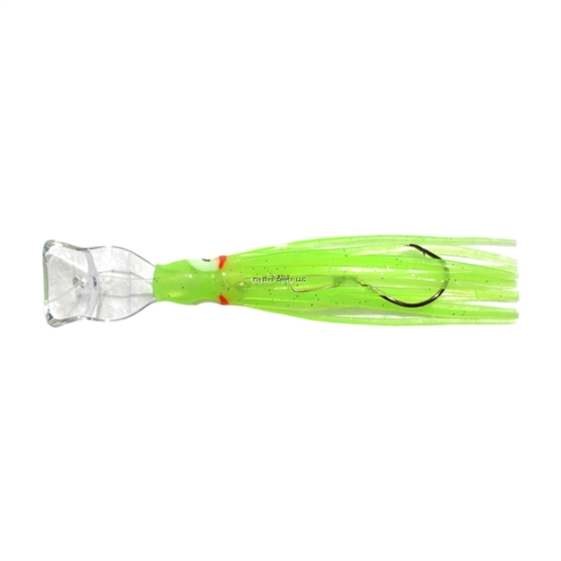 Picture of Mack's Lure Pre-Tied Wiggle Hoochie With Action Bill, 4 1/2", Lime Light