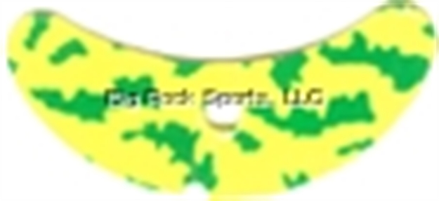 Picture of Mack's Lure Smile Blade, 1.1", Chartreuse Tiger-Green, 5/Pack
