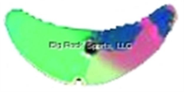 Picture of Mack's Lure Smile Blade, 1.1", UV Glo Burst Mirror, 5/Pack