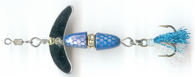 Picture of Mack's Lure Wedding Ring Promise Keeper Spinner, 1/8 Oz, #8 Treble Hk, Pink Sparkle Smile Blade/Pink Sil Scale Body/Pink/Sil Tail