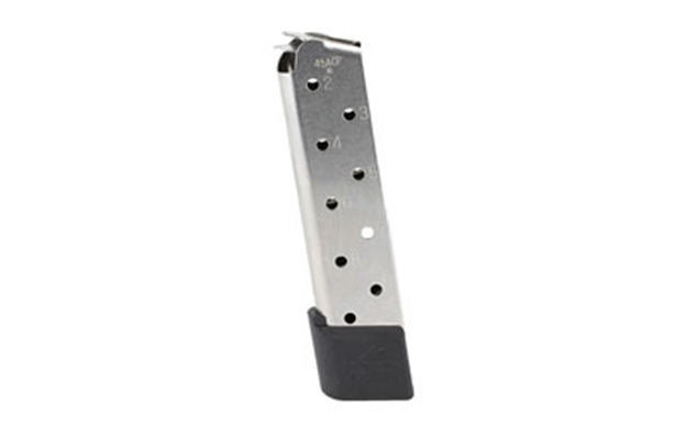 Picture of  Cmc Products 15150 Power Mag  10Rd 45 Acp Fits 1911 Government Stainless Steel W/ Black Base Pad 705263151505