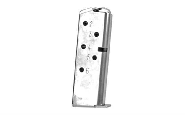 Picture of Kimber Mfg.,Inc 1200163A Micro Magazine 6Rd Silver Stainless Steel 0669278121635 -