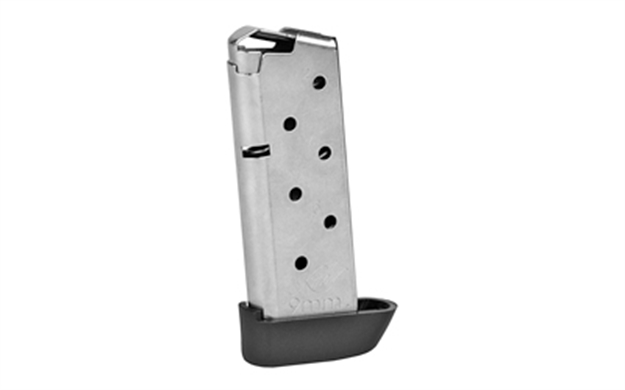Picture of  Kimber Mfg.,Inc 1200845A Micro 9 W/ Extended Base Pad 7Rd 9Mm Silver Stainless Steel