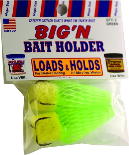 Picture of Magic Bait Big'n Hook, Size 2, Treble/Baitholder, Bronze, Green Mesh, 2 Per Pack