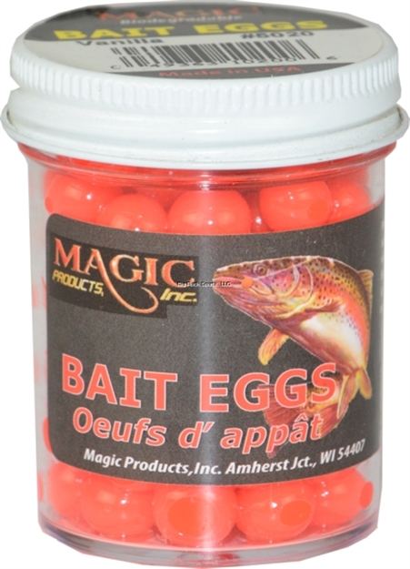 Picture of Magic Bait Brown Bear Bait Eggs - H. Flame Red/Vanilla