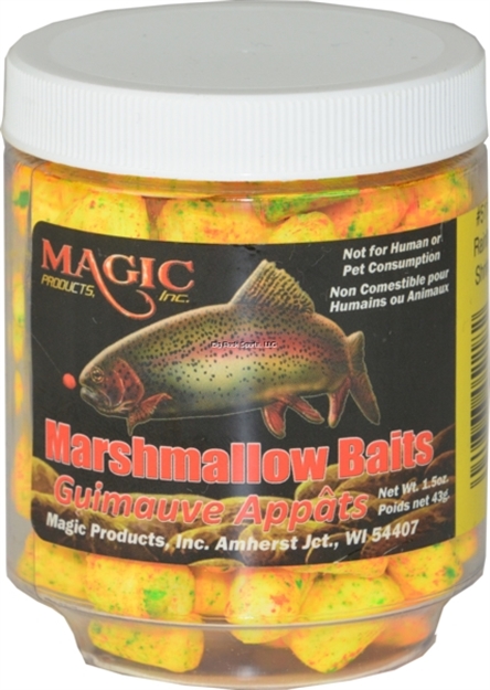 Picture of Magic Bait Mini Marshmallows, 1.5 OZ Jar, Rainbow Shrimp