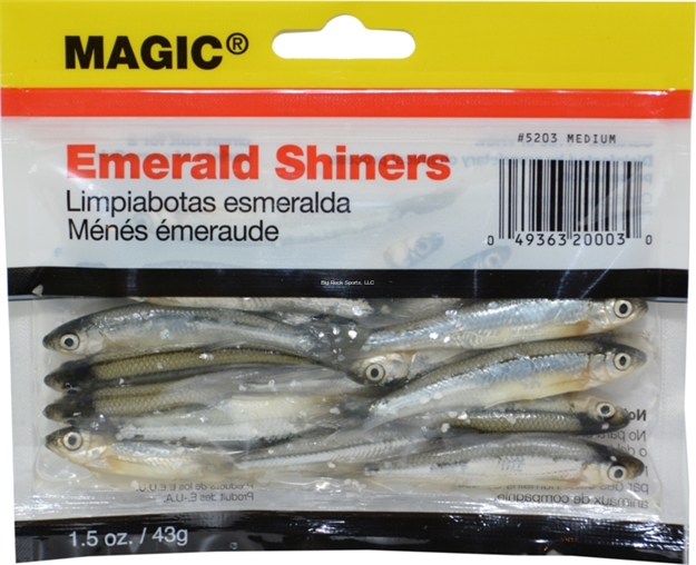 Picture of Magic Bait Preserved Shiner Minnows, Medium, 1 1/2 OZ Bag, Natural