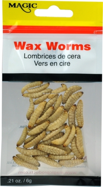 Picture of Magic Bait Preserved Wax Worms, .21 OZ Pouch, Natural