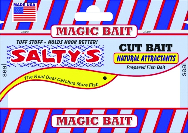 Picture of Magic Bait Salty's Saltwater Cut Bait, Natural Attractants, Chartreuse, Shrimp  6/Bag