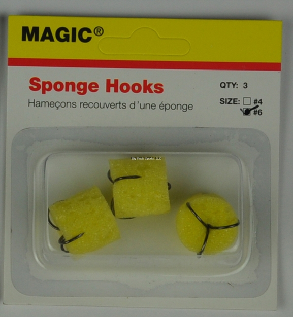 Picture of Magic Bait Sponge Hook, Size 6, Treble, 3 Per Pack