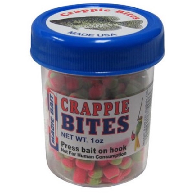 Picture of Magic Bait Crappie Bites Chartreuse/Pink, Catch More Slabs, 1Oz Jar CRP-01