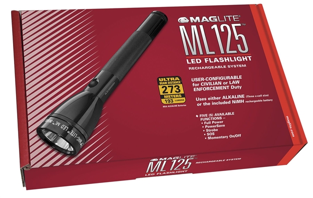 Picture of Maglite Ml125 Led Flashlight Rechargeable System 120V ML125-33014 038739830094
