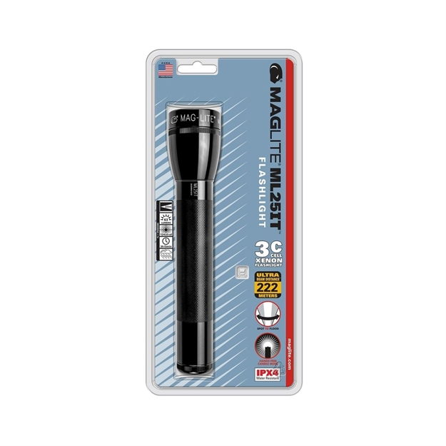 Picture of Maglite Ml25it 3-Cell C Black Incandescent Flashlight