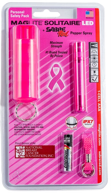 Picture of Maglite Sj3auc6 Solitaire & Pepper Spray Maglite Solitaire & Pepper Spray Pink