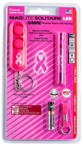 Picture of Maglite Sj3aud6 Solitaire & Personal Alarm  Maglite Solitaire & Personal Alarm Combo Pink