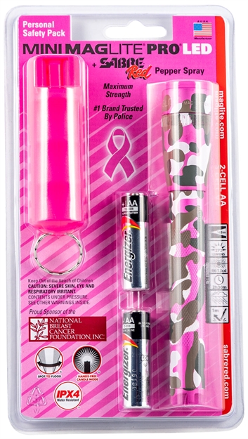 Picture of Maglite Sp2pue6 Mini Pro & Sabre Pepper Spray  Maglite Mini Pro & Sabre Pepper Spray Pink