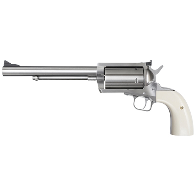 Picture of  Magnum Research Bfr45707b Bfr Long Cylinder Extra Large Frame 45-70 Gov 5 Shot, 7.50" Brushed Stainless Steel Barrel, Cylinder & Frame, Bisley White Laminate Grip, Exposed Hammer