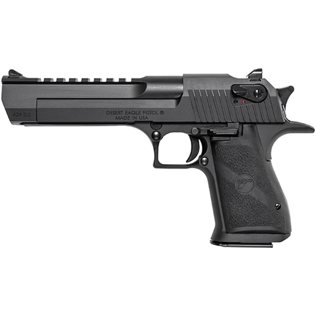 Picture of  Magnum Research De429 Desert Eagle Mark Xix 429 DE 7+1, 6" Black Steel Barrel, Matte Black Serrated Carbon Steel Slide & Frame W/Beavertail, Black Rubber Grip, Manual Thumb Safety, Right Hand